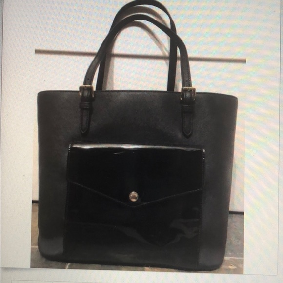 NWT Michael Kors Purse saffino latear Leather jet - Picture 1 of 5